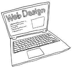 パソコンのイラストフッター用